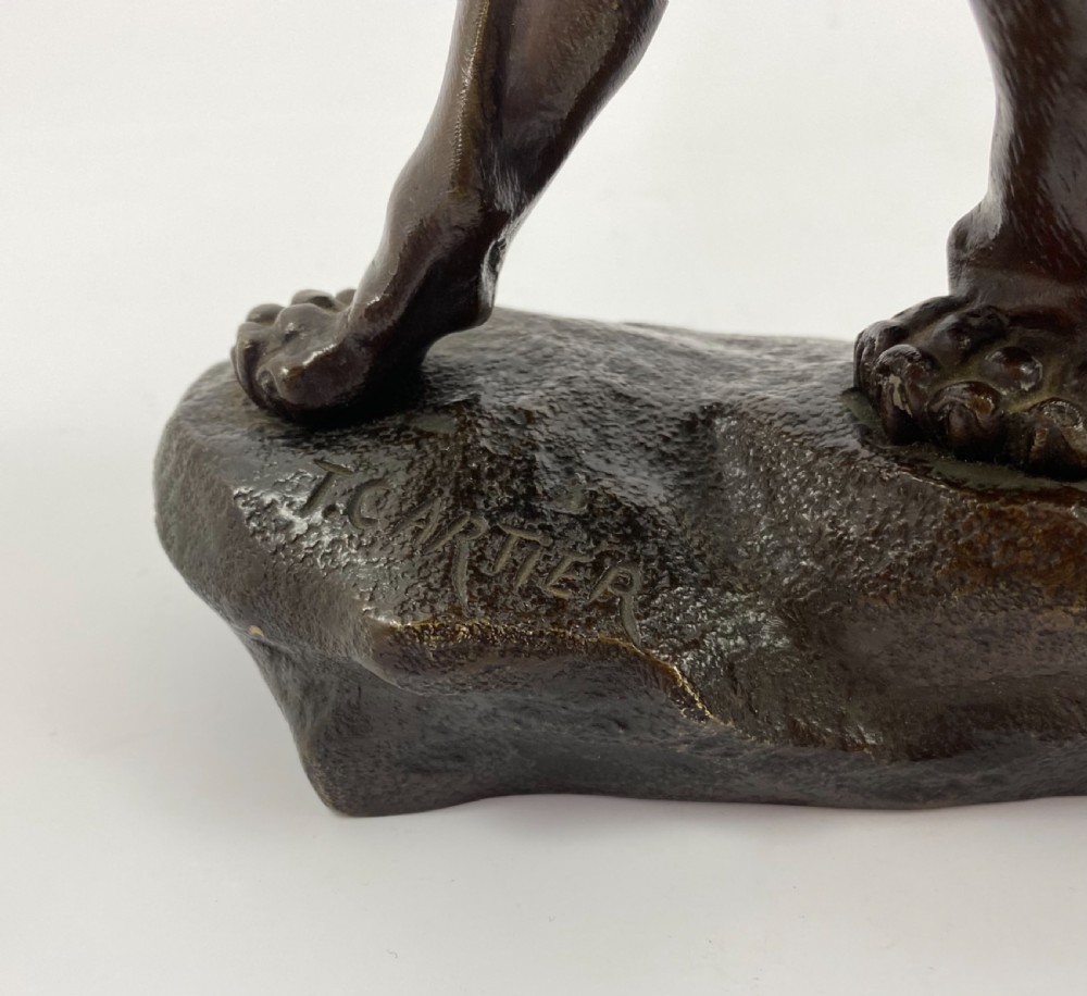 Thomas Francois Cartier bronze Panther, c. 1910. View IV