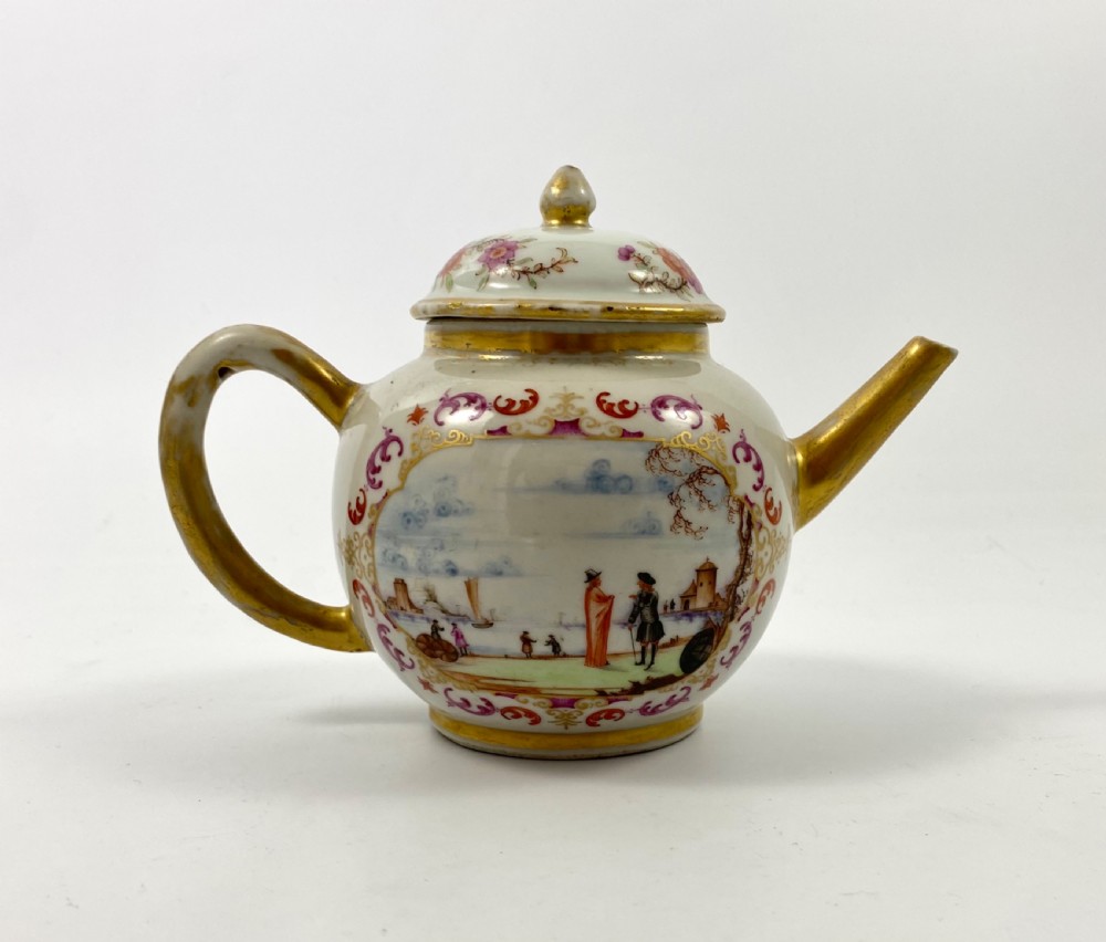 Chinese ‘Meissen’ style teapot. c. 1760. Qianlong Period. View III