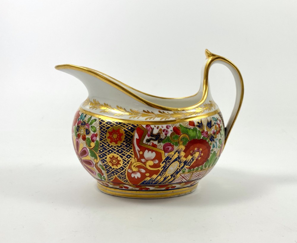 BFB Worcester porcelain ‘Imari’ cream jug, c. 1815. View III