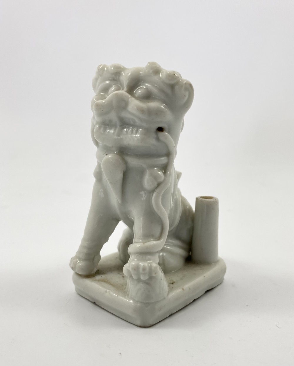 Pair blanc de chine Dogs of Fo, c. 1700. Kangxi Period. View XV