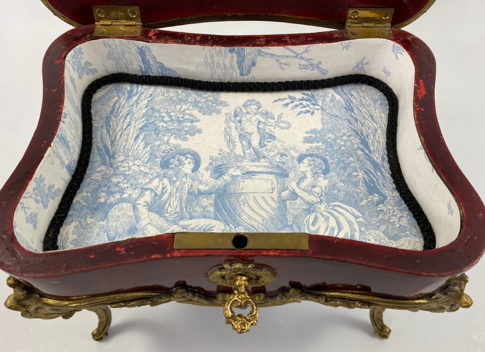 French miniature table bijouterie cabinet, c. 1900. View VI