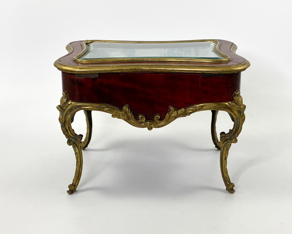 French miniature table bijouterie cabinet, c. 1900. View IX