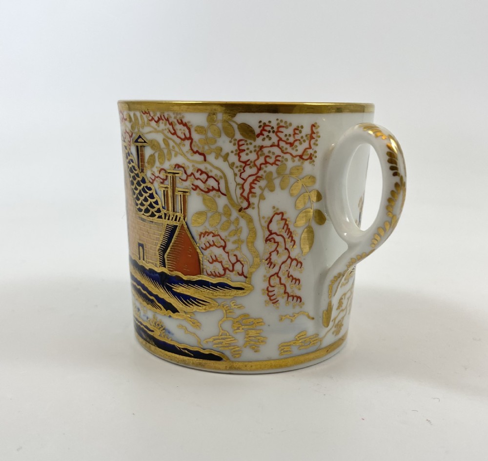 New Hall porcelain coffee can, c. 1810. View VI