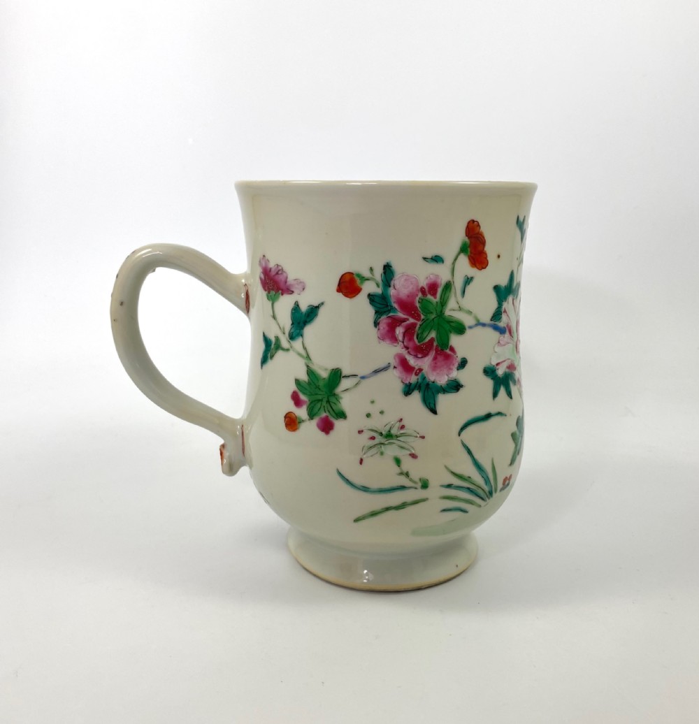 Chinese famille rose mug, c. 1760. Qianlong Period. View III