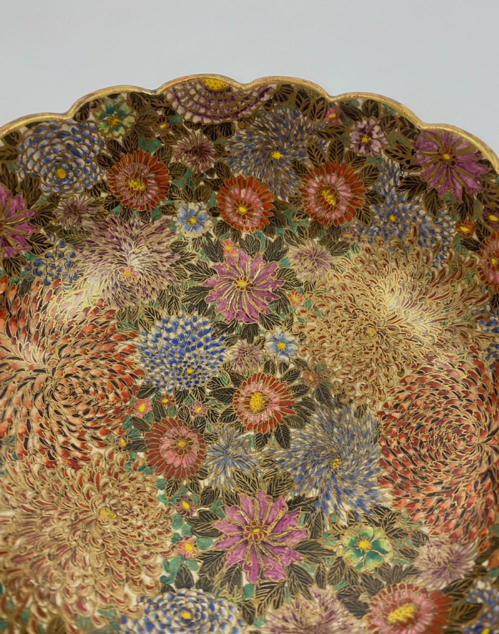 Satsuma pottery bowl. ‘Millefleur’. Hozan. Meiji Period.. View VI