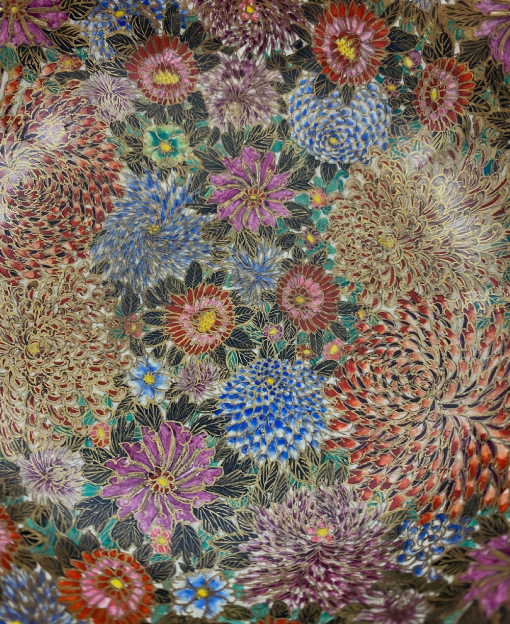 Satsuma pottery bowl. ‘Millefleur’. Hozan. Meiji Period.. View VIII