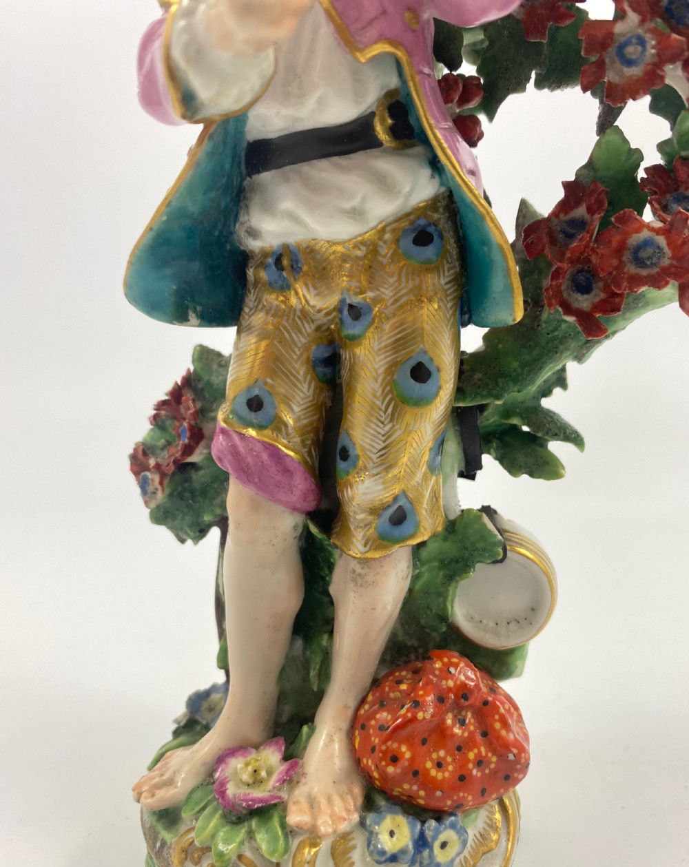 Chelsea porcelain figure of a Farmer, c. 1760. View V