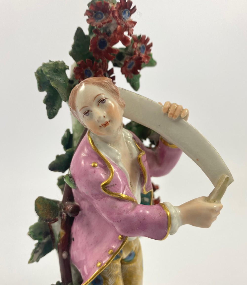 Chelsea porcelain figure of a Farmer, c. 1760. View VI