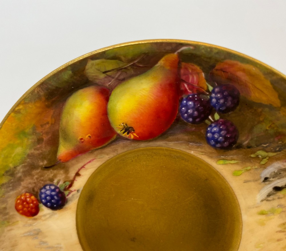 Royal Worcester ‘Fruit’ coffee can and saucer, dated 1924. View XI