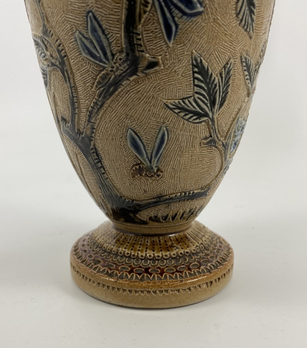 Martin Brothers stoneware Herons vase, dated 1874. View VIII