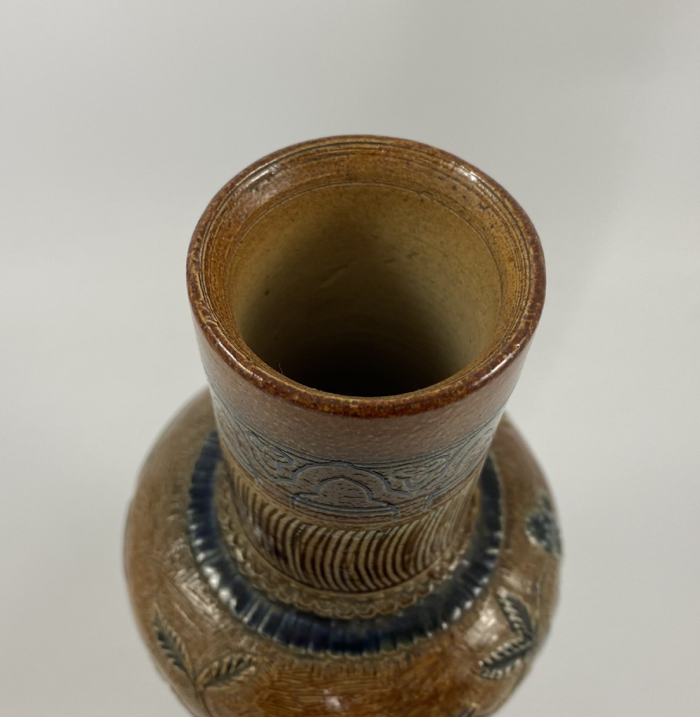 Martin Brothers stoneware Herons vase, dated 1874. View XI