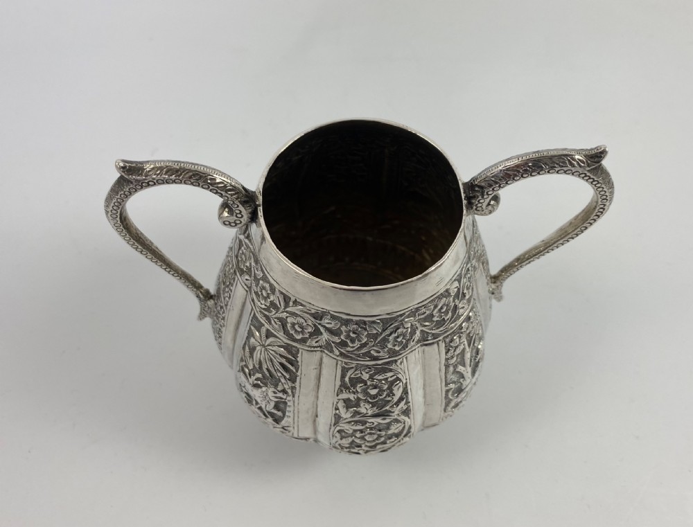 Indian silver three piece teaset, c. 1890. View XX