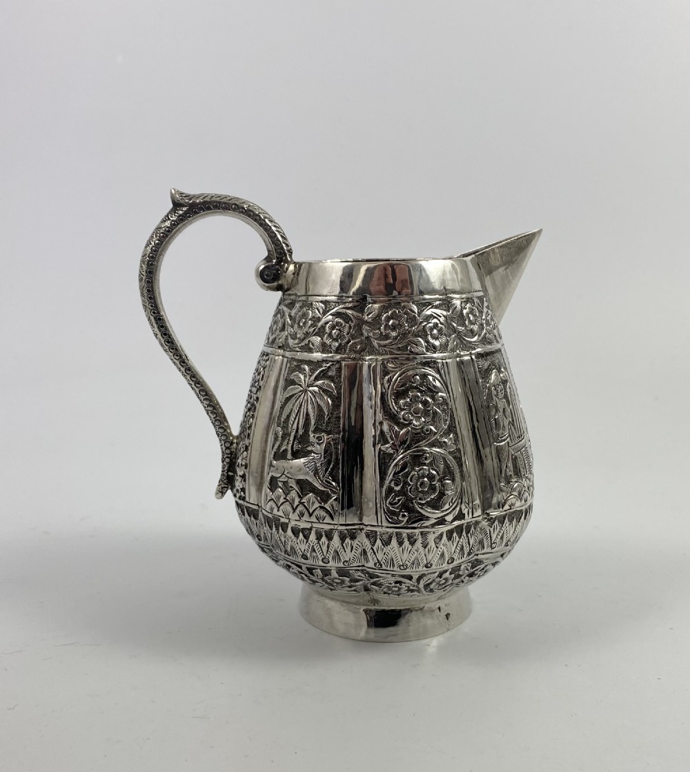 Indian silver three piece teaset, c. 1890. View XXI