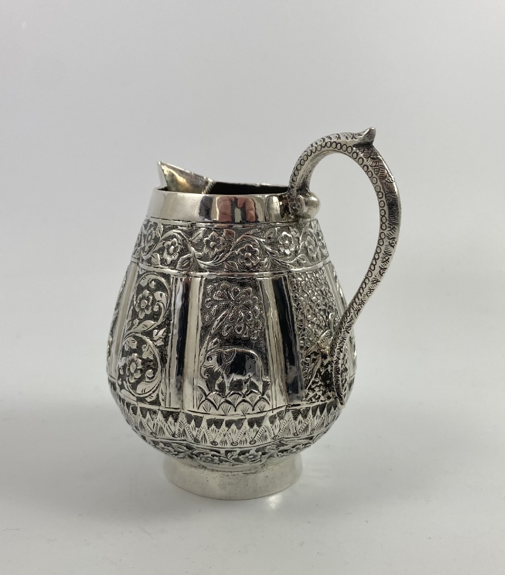 Indian silver three piece teaset, c. 1890. View XXIV