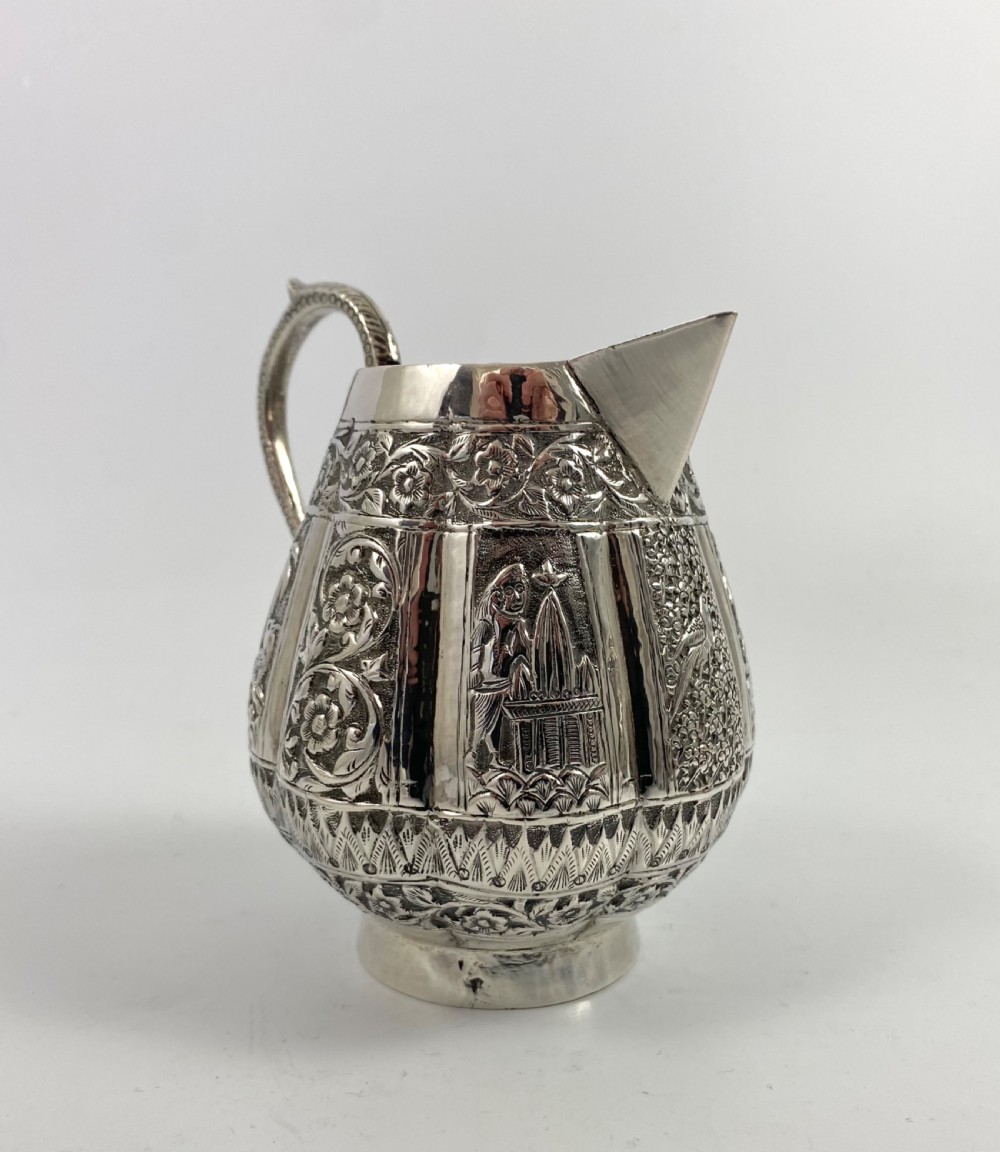 Indian silver three piece teaset, c. 1890. View XXVI