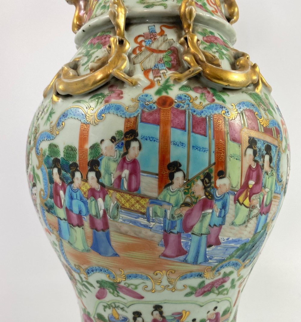Chinese porcelain vase. Cantonese enamels, c. 1880. Guangxu Period. View II
