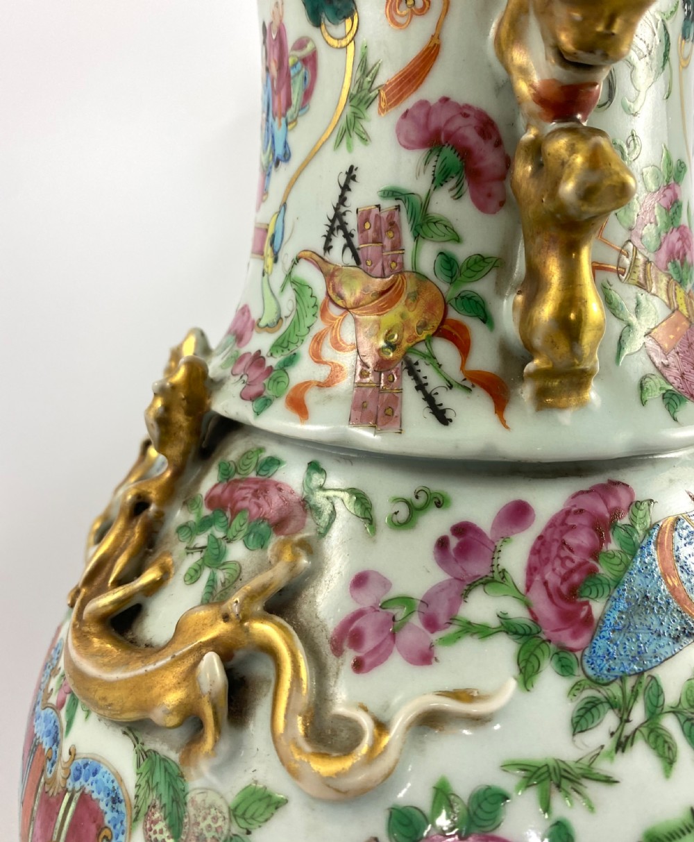 Chinese porcelain vase. Cantonese enamels, c. 1880. Guangxu Period. View XII