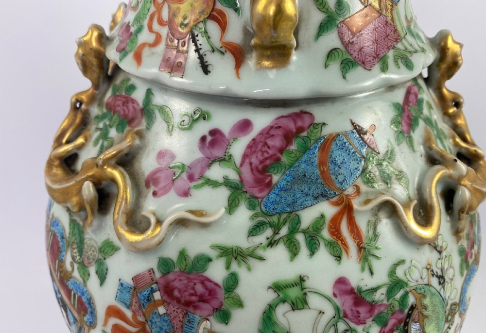 Chinese porcelain vase. Cantonese enamels, c. 1880. Guangxu Period. View XIII