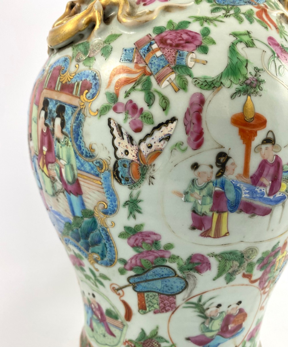 Chinese porcelain vase. Cantonese enamels, c. 1880. Guangxu Period. View XIV