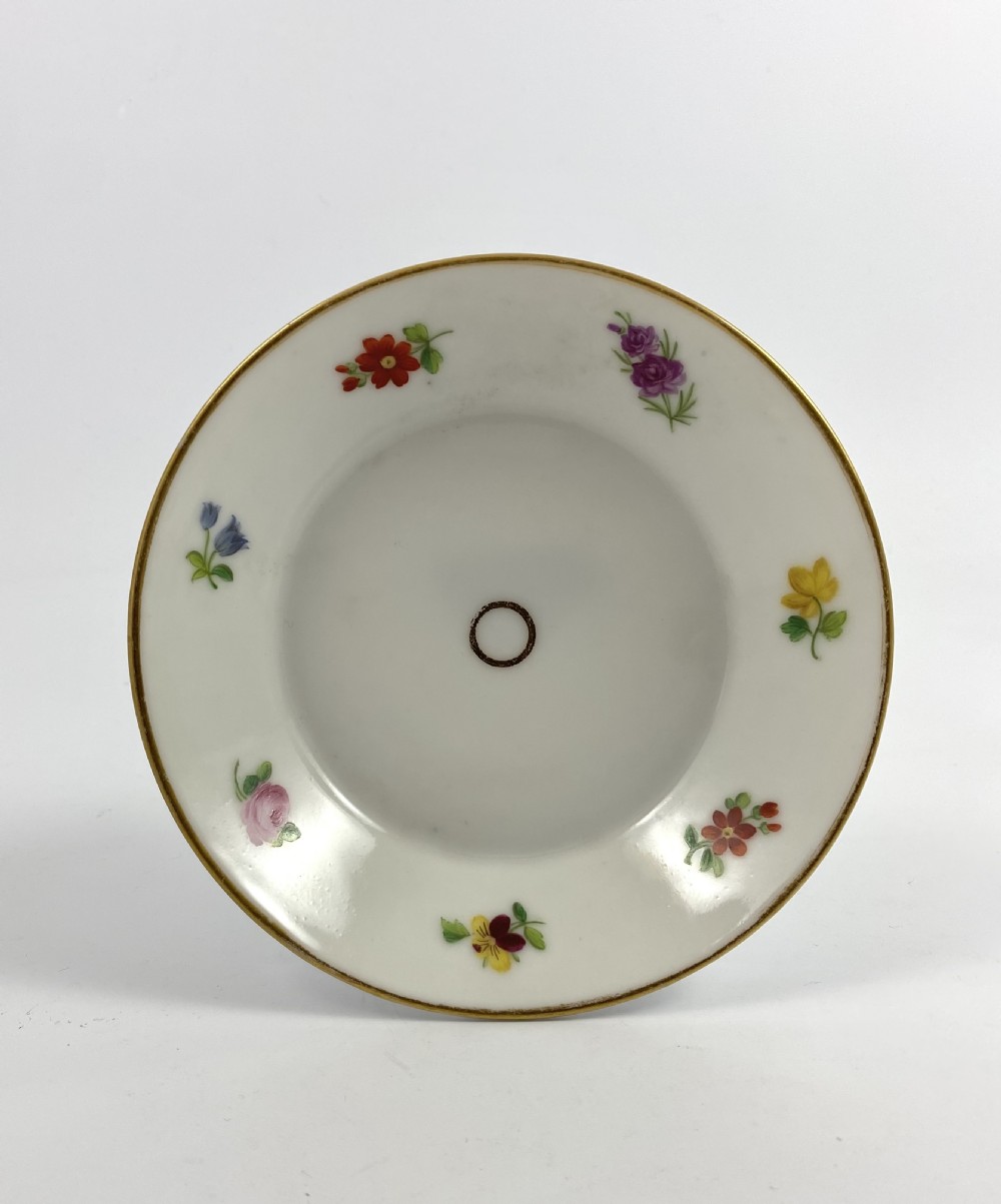 Paris porcelain coffee can & saucer, c. 1830. View II