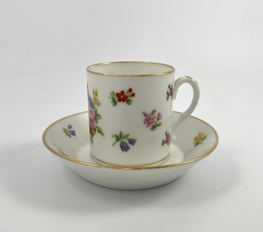 Paris porcelain coffee can & saucer, c. 1830. View VI