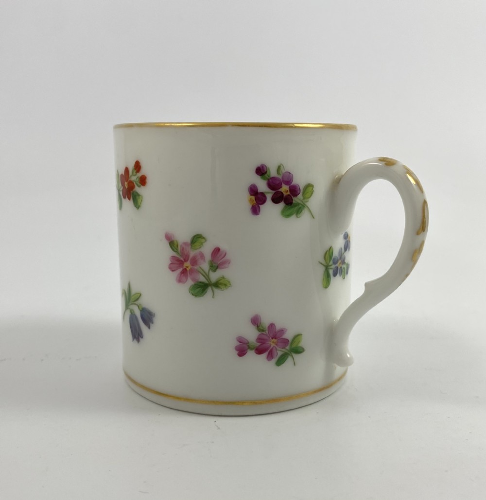 Paris porcelain coffee can & saucer, c. 1830. View IX