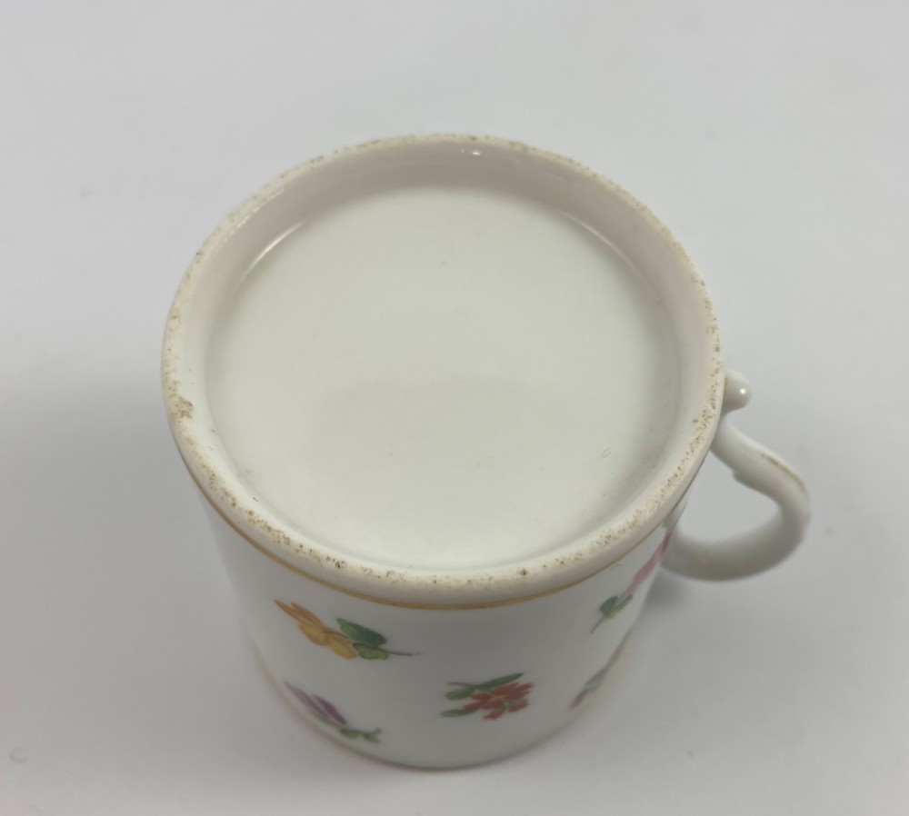 Paris porcelain coffee can & saucer, c. 1830. View XII