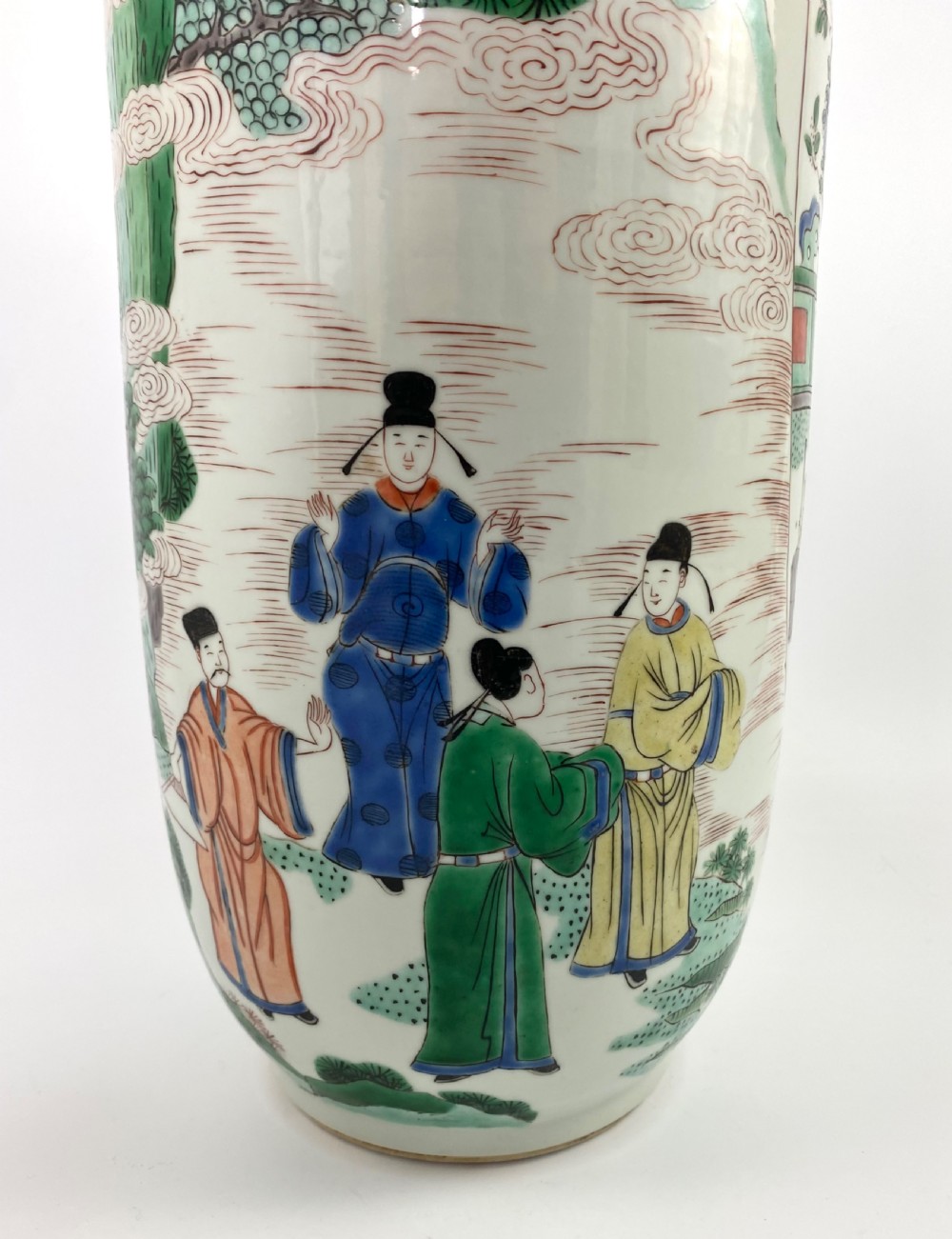 Chinese porcelain rouleau vase, 19th Century, Qing Dynasty. View XI