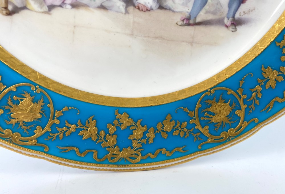 Mintons porcelain plate, signed L.E. Sieffert, c. 1880. View X