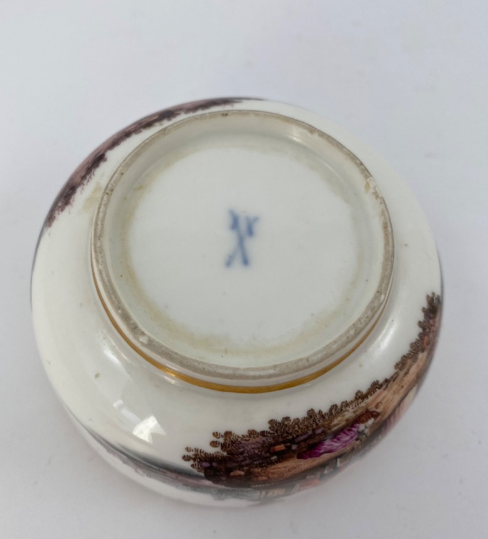 Meissen porcelain bowl. Harbour scenes, c. 1735. View VIII