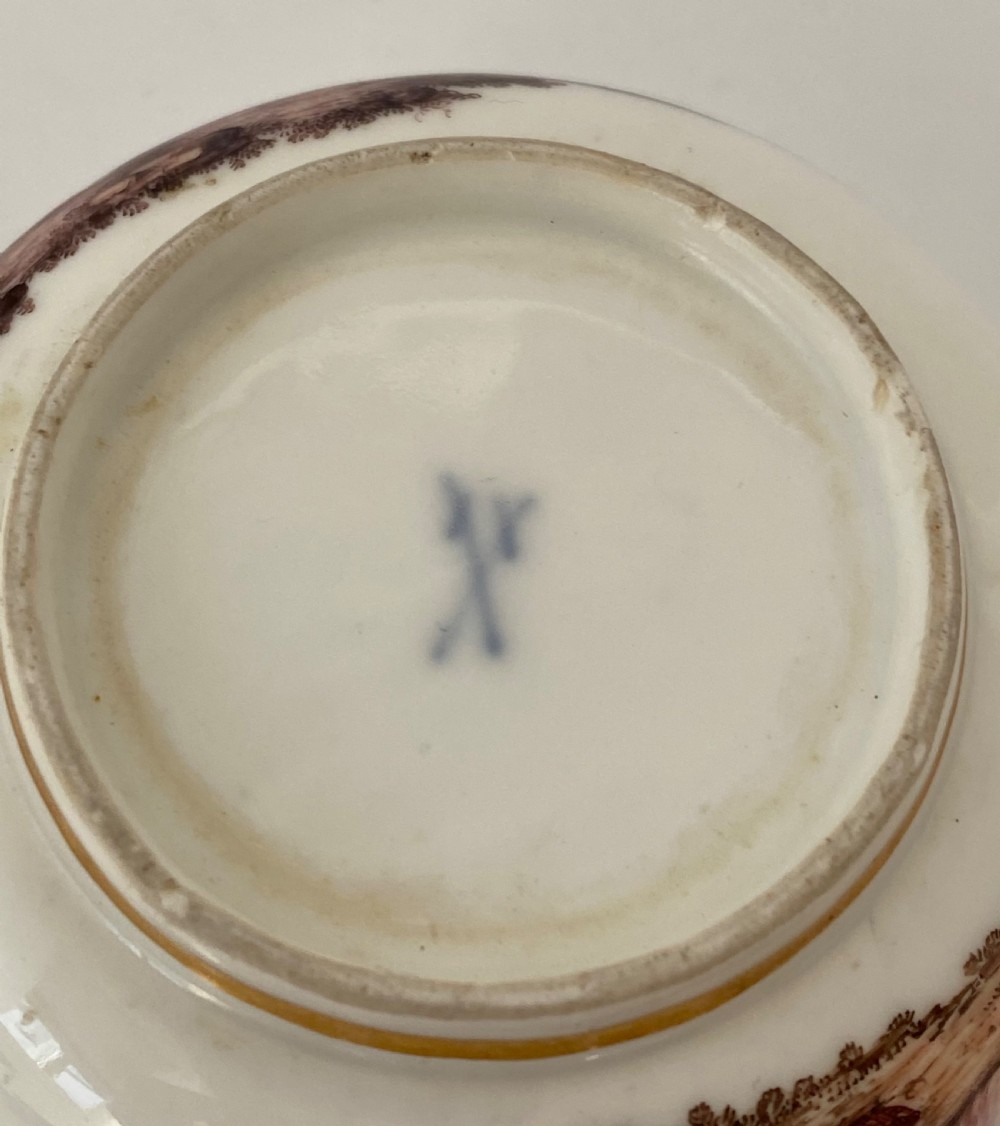 Meissen porcelain bowl. Harbour scenes, c. 1735. View X