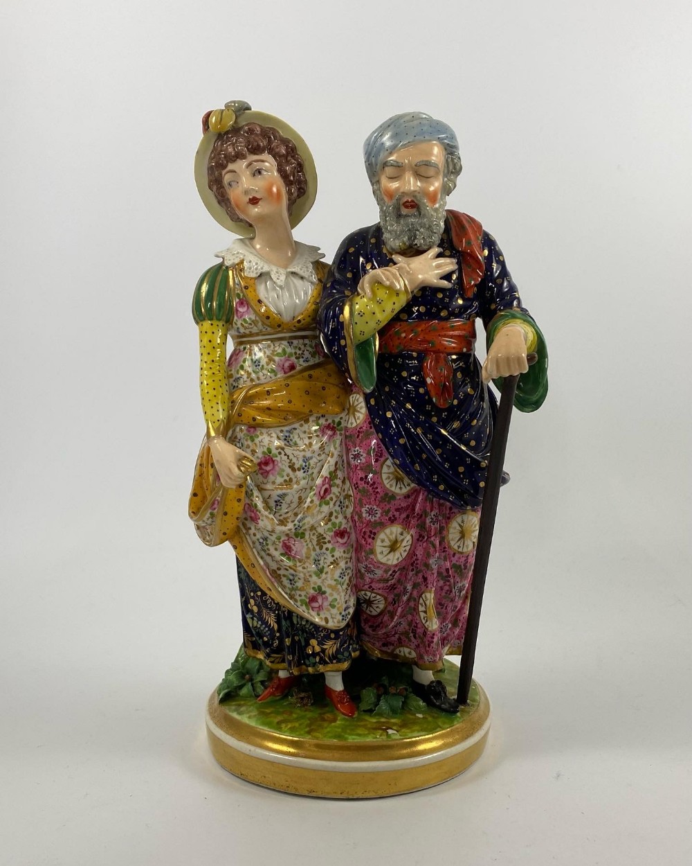 Derby porcelain group, ‘Belisarius and Daughter’, c. 1820.