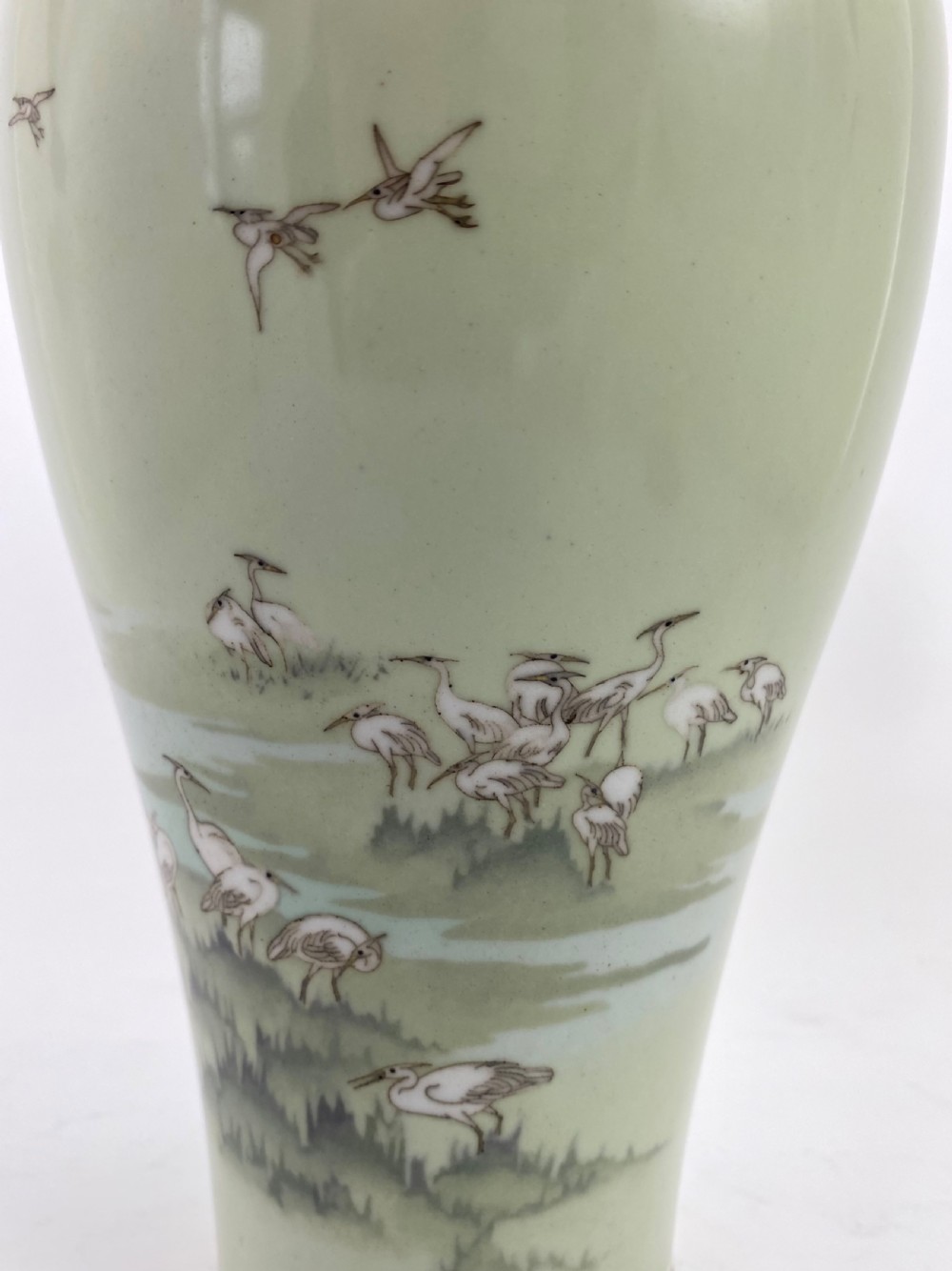 Pair Japanese cloisonné vases. Hayashi Kihyoe. Meiji Period. View XII