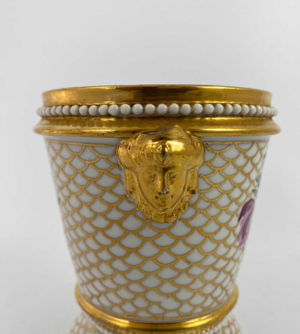 English porcelain cache pot and stand, c. 1820. View VIII
