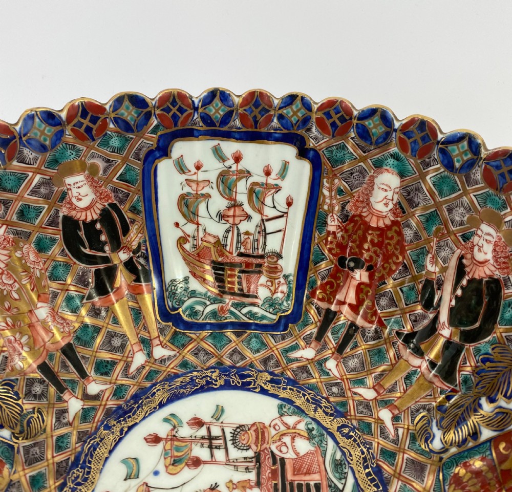 Japanese Imari  Black Ship bowl. 19th Century. View VIII