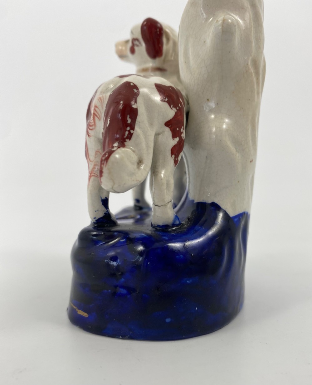 Pair Staffordshire dog spill vases, c. 1860. View IV