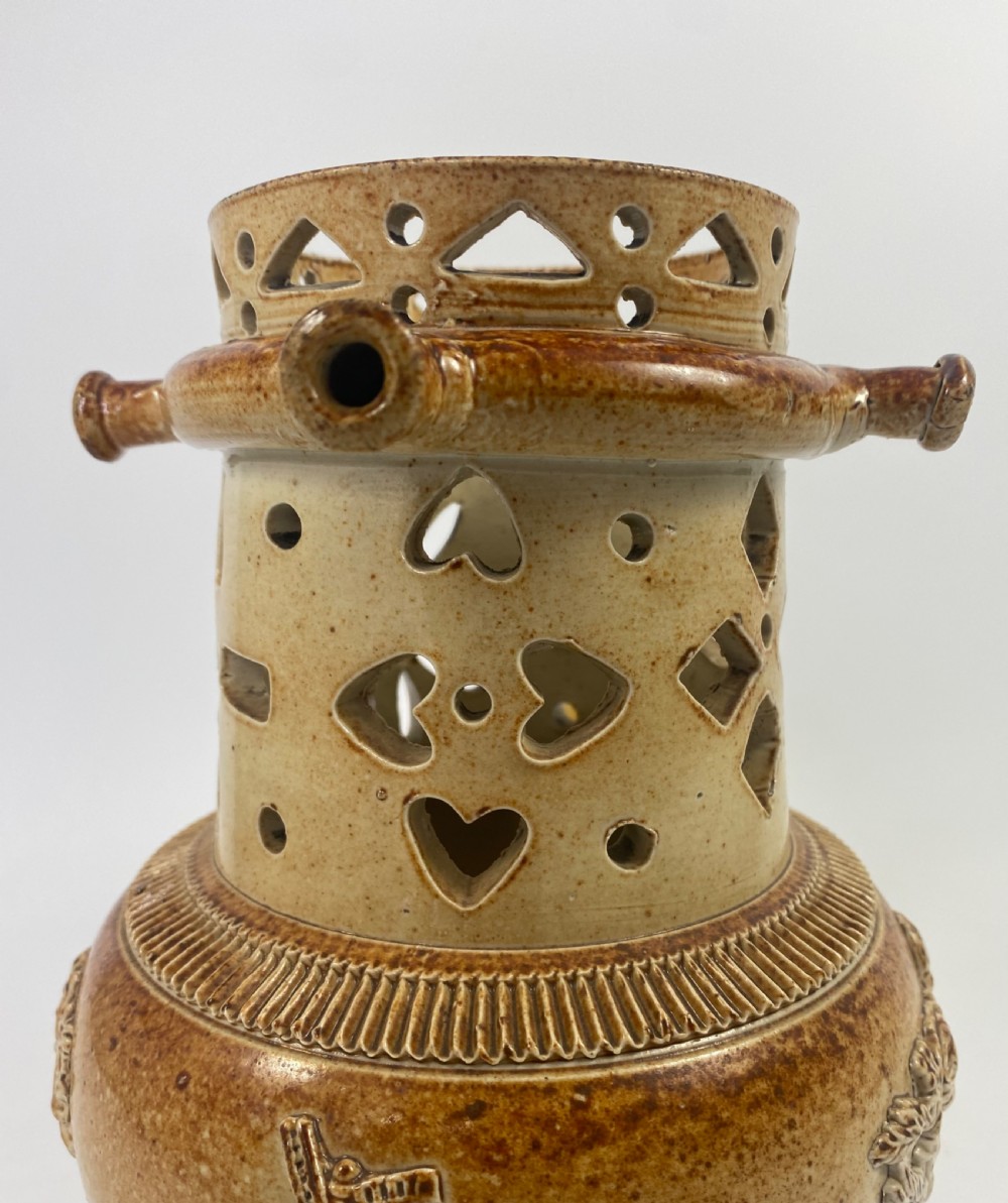 Brampton saltglazed puzzle jug, c. 1840. View VIII
