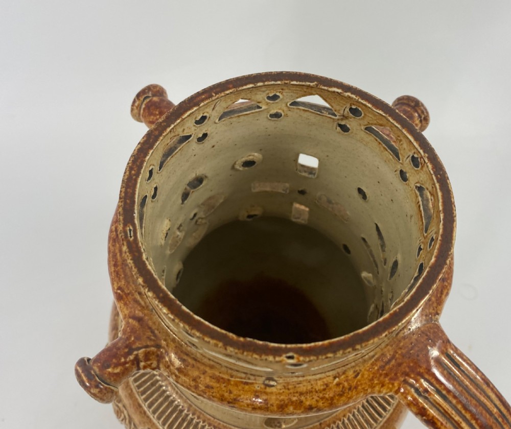 Brampton saltglazed puzzle jug, c. 1840. View X
