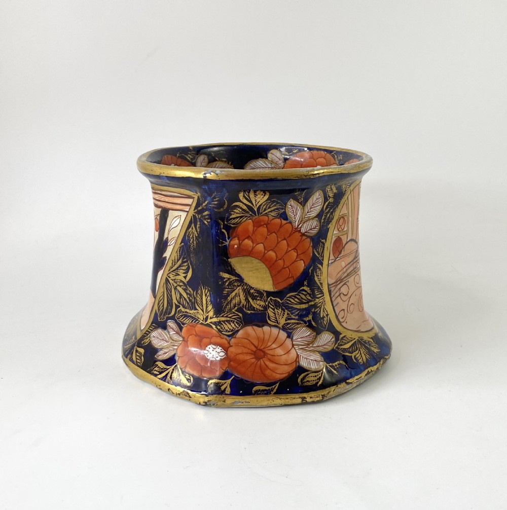 Huge Masons Ironstone Quart mug. School House pattern, c. 1815. View III