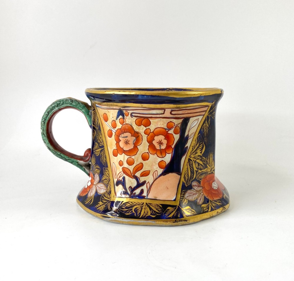 Huge Masons Ironstone Quart mug. School House pattern, c. 1815. View V