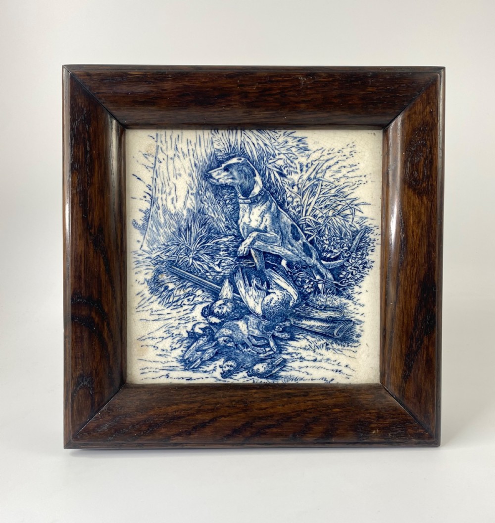 Wedgwood pottery tile ‘Hunting’, c. 1875.