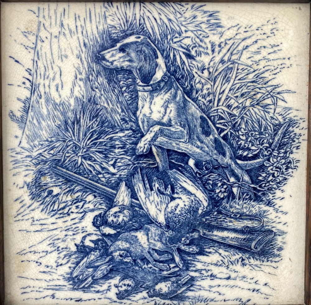 Wedgwood pottery tile ‘Hunting’, c. 1875. View II