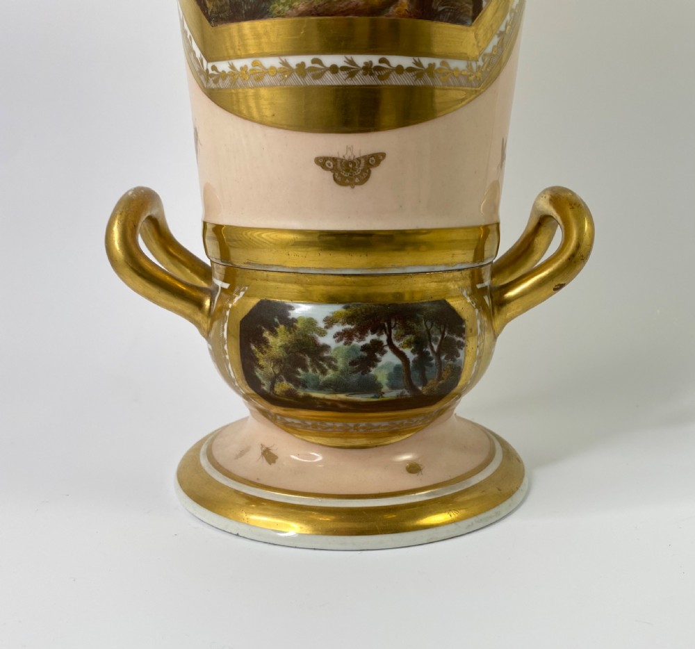 Fine and rare large Derby two part vase, c. 1810. View IV