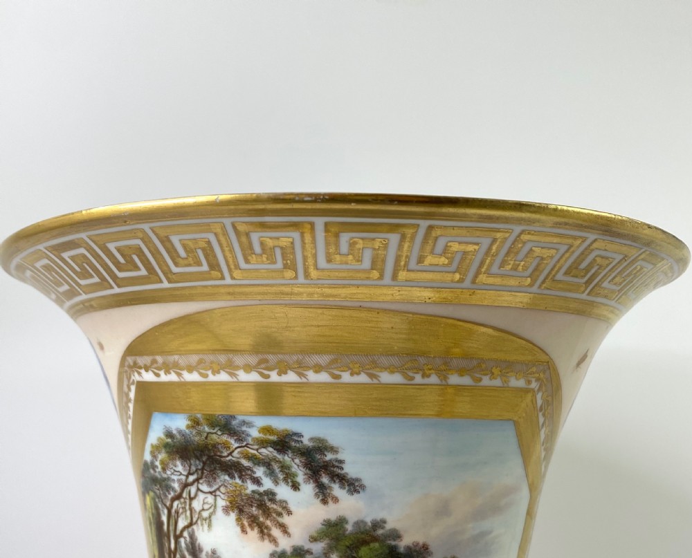 Fine and rare large Derby two part vase, c. 1810. View VII