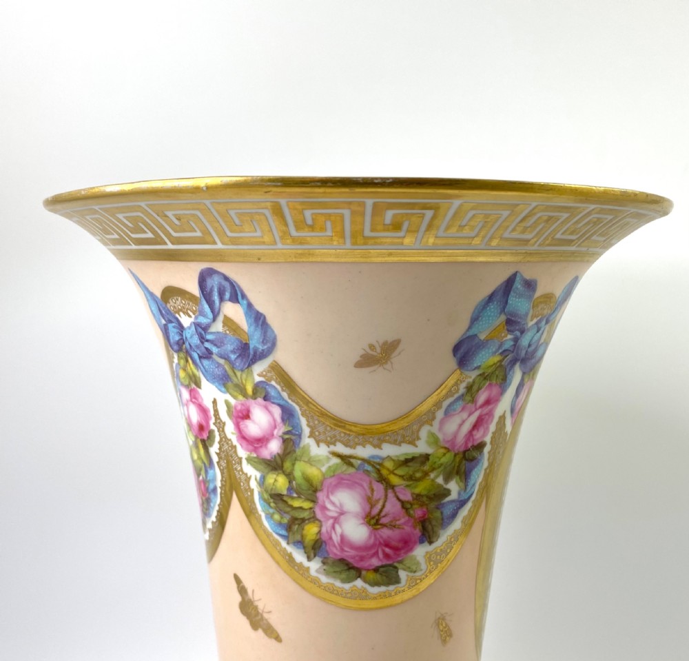 Fine and rare large Derby two part vase, c. 1810. View XI