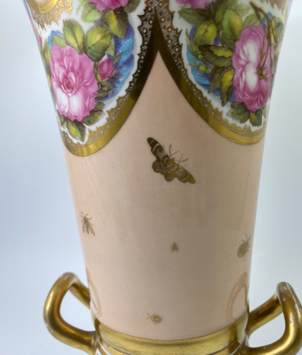 Fine and rare large Derby two part vase, c. 1810. View XV