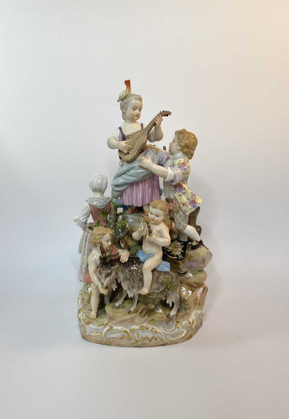 Meissen porcelain group of musicians, c. 1870.