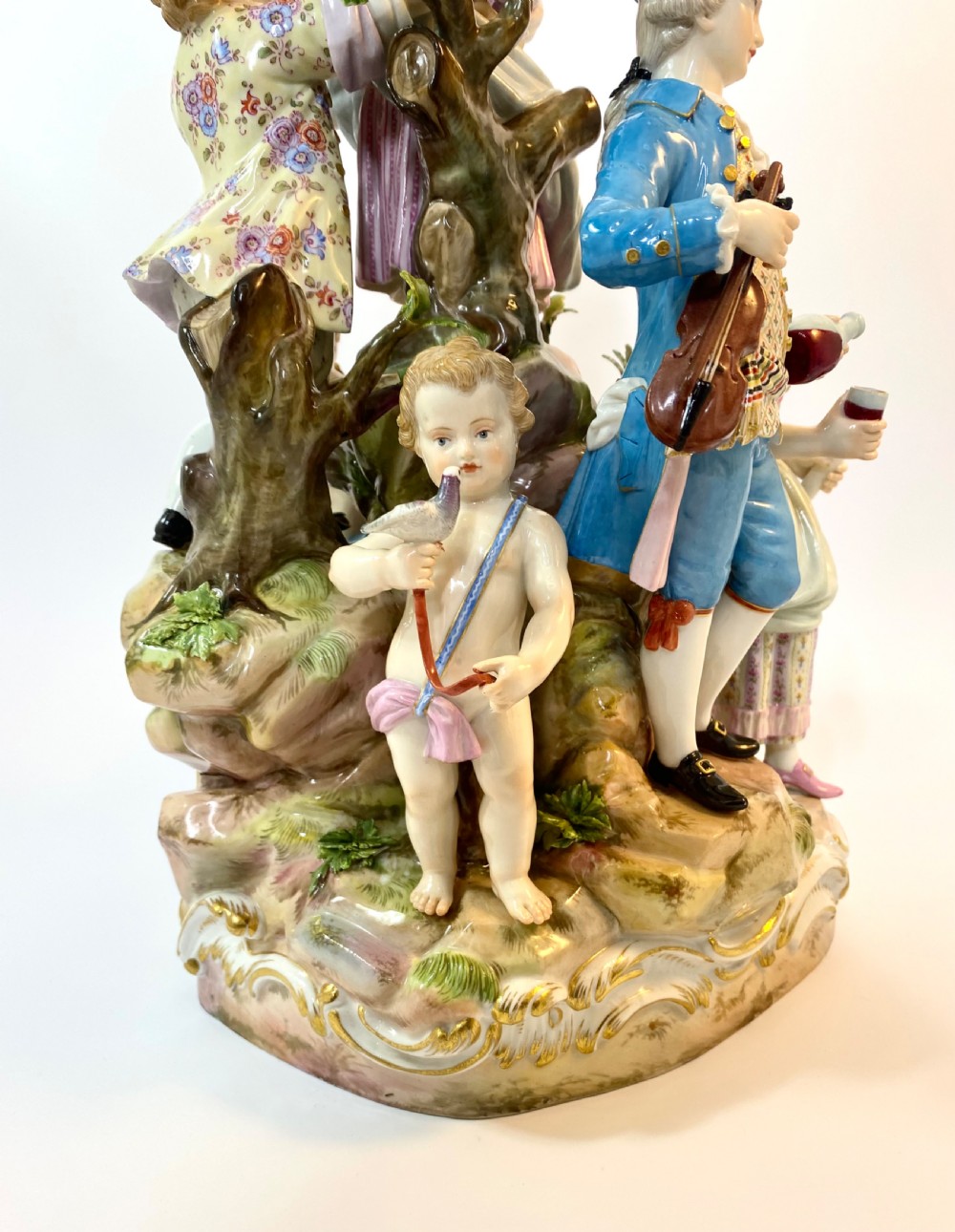 Meissen porcelain group of musicians, c. 1870. View VI