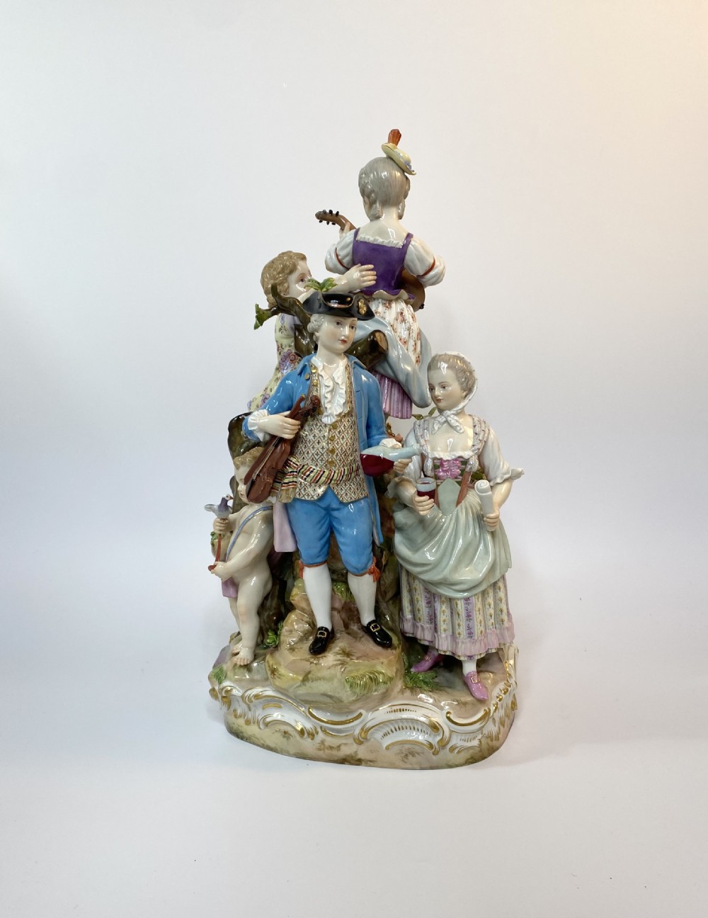 Meissen porcelain group of musicians, c. 1870. View VIII