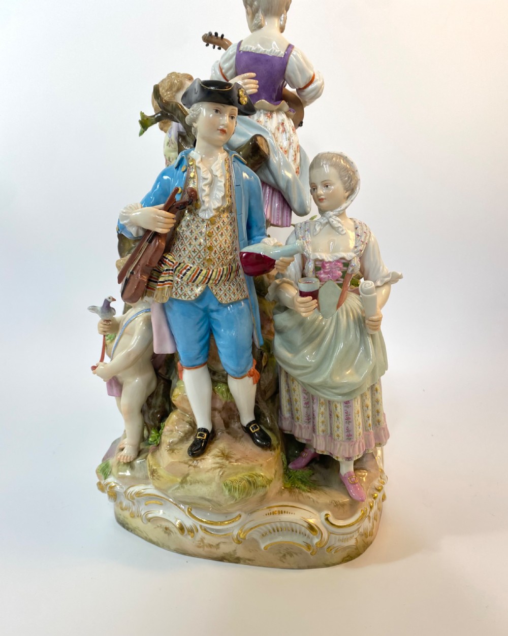 Meissen porcelain group of musicians, c. 1870. View IX